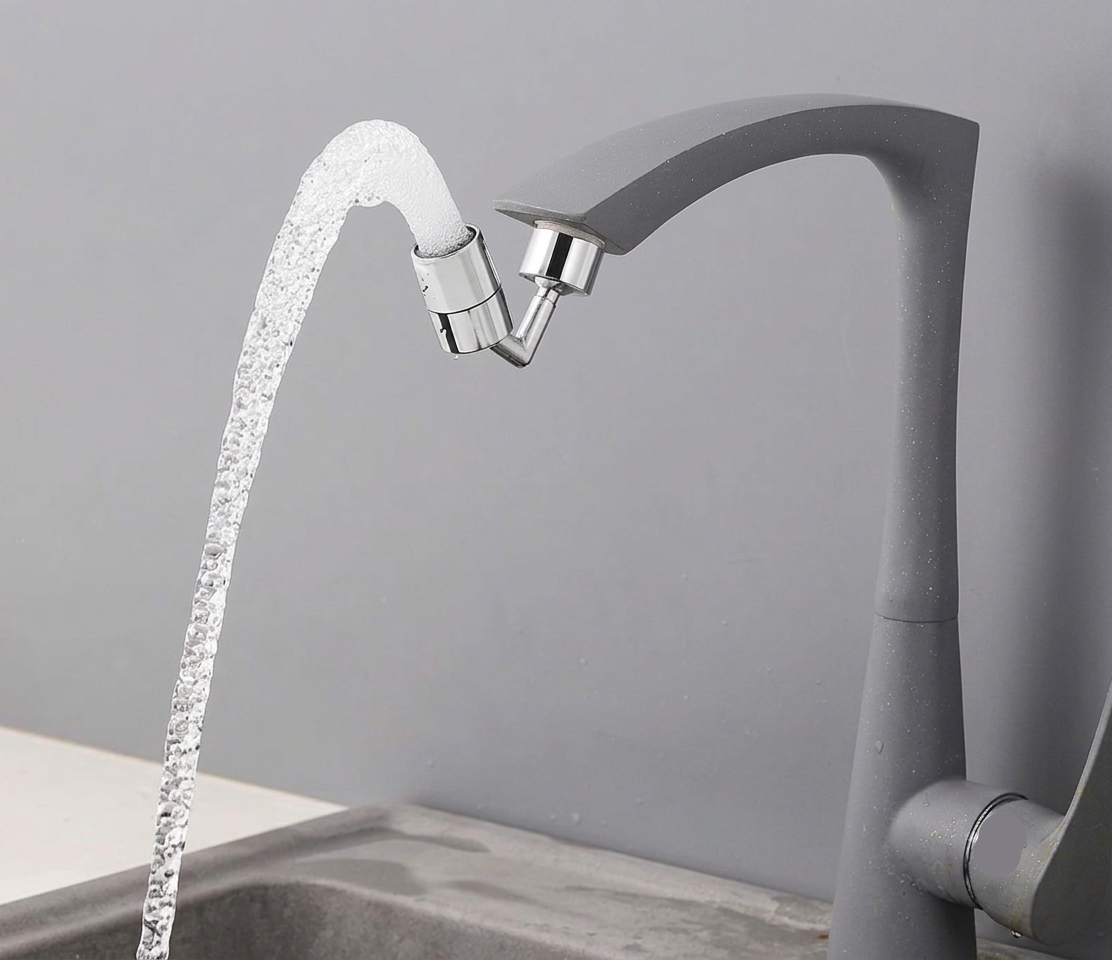Universal Splash-proof Outer Joint Swivel Faucet (Free Wrench Included!)