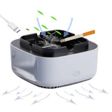 Electronic Intelligent Purification Ashtray | Smokeless Ashtray with Built-in Air Filtration | Odor & Smoke Absorbing for Home and Office Use