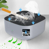 Electronic Intelligent Purification Ashtray | Smokeless Ashtray with Built-in Air Filtration | Odor & Smoke Absorbing for Home and Office Use