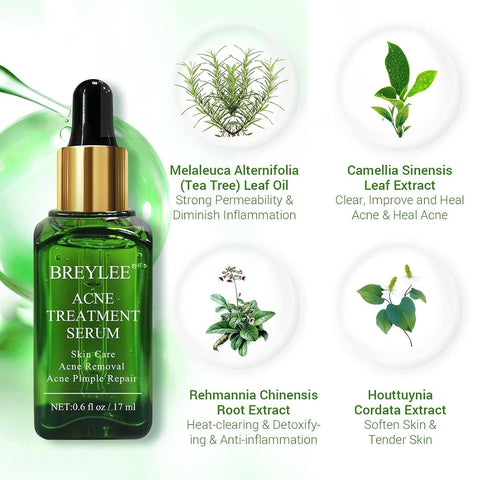 BREYLEE Acne Treatment Serum Face Facial Anti Acne Scar Removal Cream Skin Care Whitening Repair Pimple Remover For Acne