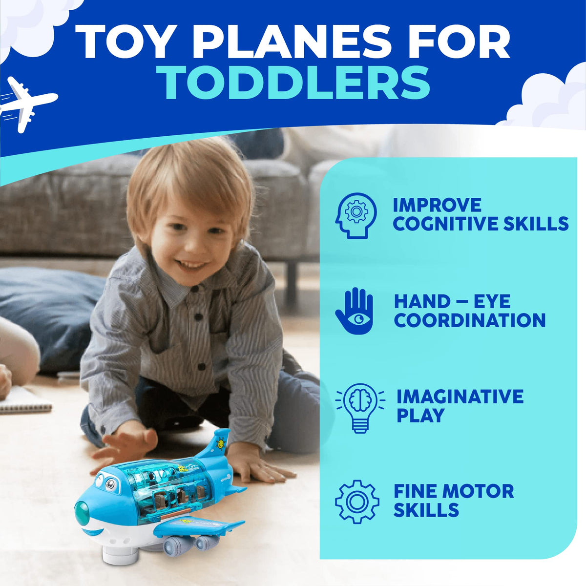 360° Rotating Musical Airplane Toy