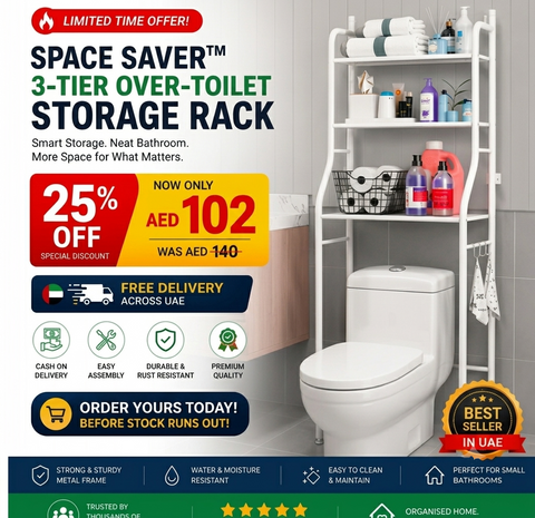SpaceSaver™ 3-Tier Over-Toilet Storage Rack