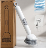 Rotating Dish Brush with Soap Dispenser, Non-Slip Long Handle (Pack of 2)