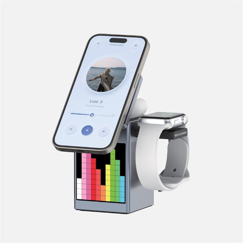 Bluetooth Speaker with Wireless Charger – High-Quality Sound & Fast Qi Charging